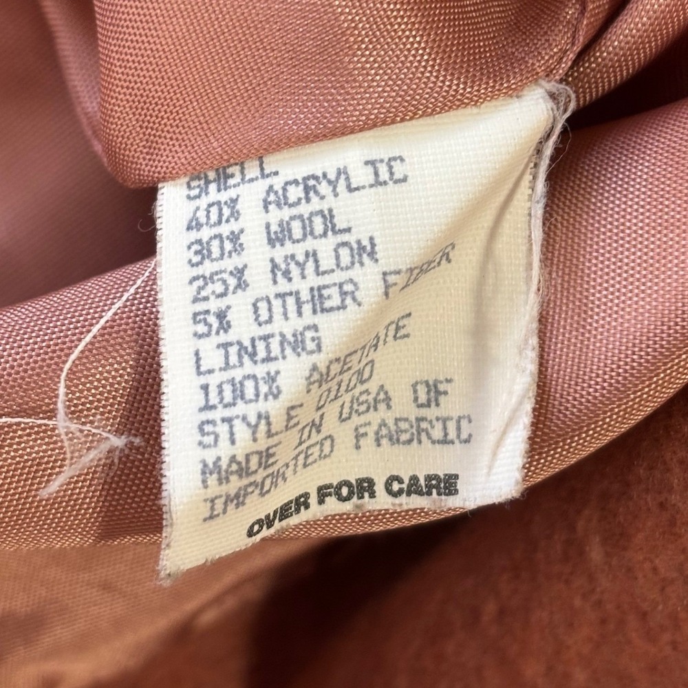 Paul et Duffier‎ Vintage Cropped Blazer M Retro Double Breasted Wool Blend - Picture 4 of 8
